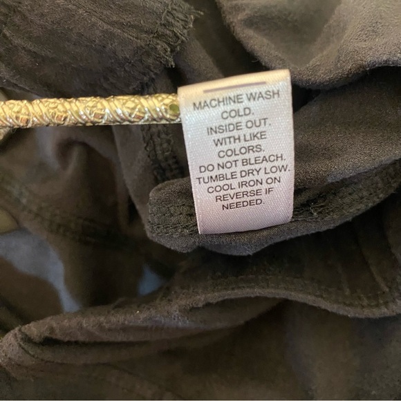 Versona Women Large Lounge Pants Ankle Black Pull On Stretch Velvety Comfy‎ - Picture 9 of 14